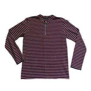 Run & Fly quarter zip striped pullover